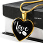 Love Hockey Heart Necklace