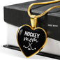 Hockey Mom Heart Necklace