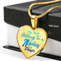 My Heart Belongs To A Hockey Player Luxury Necklace - Transparent