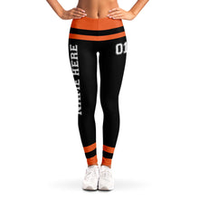 Load image into Gallery viewer, Black/Orange Team Leggings