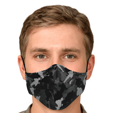 Load image into Gallery viewer, Black Camo Face Mask
