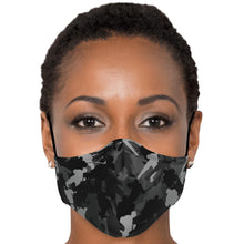 Load image into Gallery viewer, Black Camo Face Mask