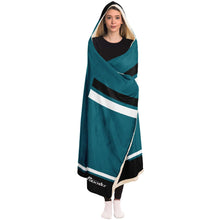 Load image into Gallery viewer, Personalized Teal Hockey Hooded Blanket