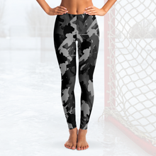 Load image into Gallery viewer, Hockey Camo Leggings - Black