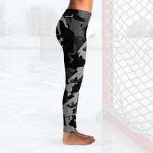 Load image into Gallery viewer, Hockey Camo Leggings - Black