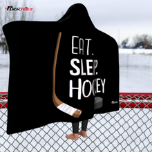 Load image into Gallery viewer, Eat Sleep Hockey Hooded Blanket