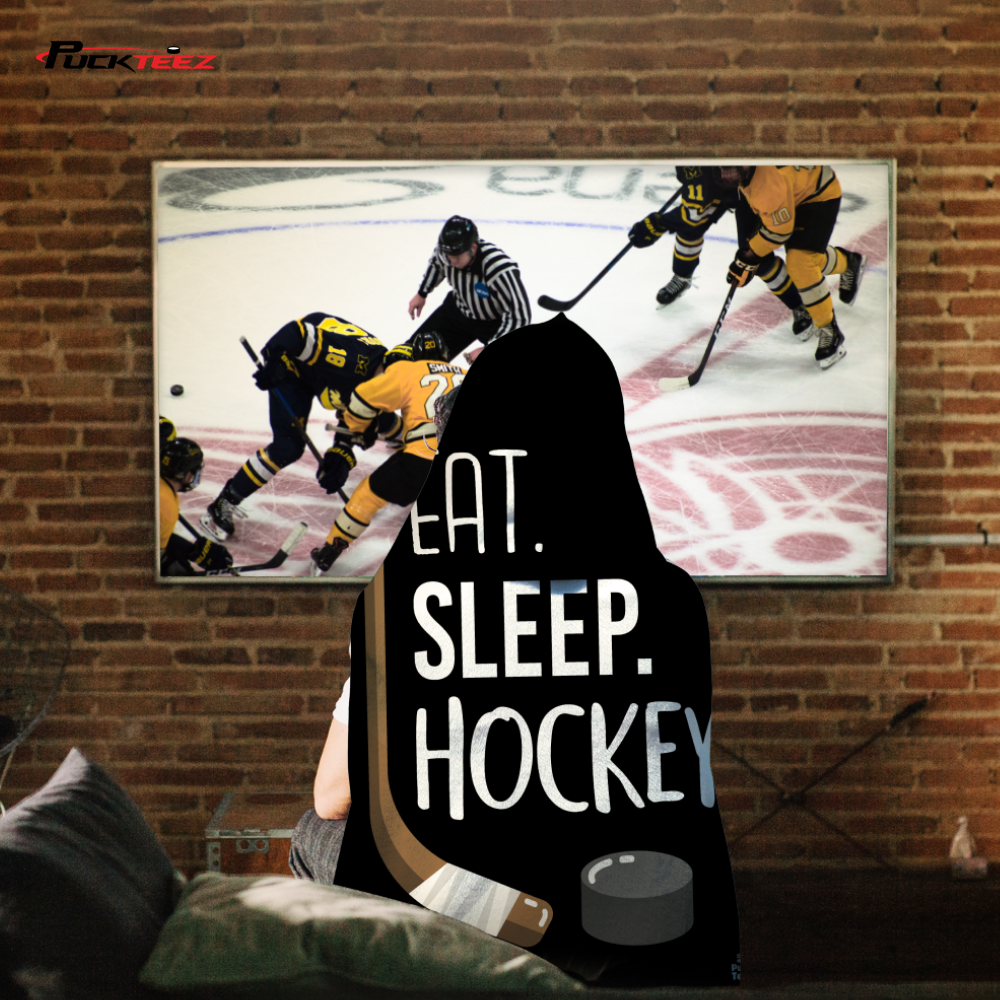 Eat. Sleep. Hockey. Repeat. 16x16 pillow cover