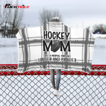 Load image into Gallery viewer, Hockey Mom Checkered Hooded Blanket