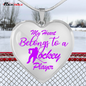 My Heart Belong To A Hockey Player - Purple Transparent