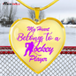 My Heart Belong To A Hockey Player - Purple Transparent