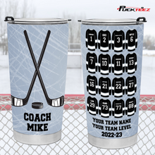Load image into Gallery viewer, Personalized Hockey Jersey Tumbler