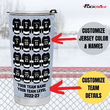 Load image into Gallery viewer, Personalized Hockey Jersey Tumbler
