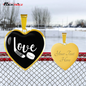 Love Hockey Heart Necklace