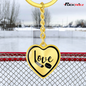 Love Hockey Keychain