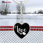 Love Hockey Heart Keychain