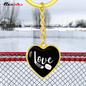 Love Hockey Heart Keychain