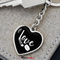 Love Hockey Heart Keychain