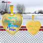 My Heart Belongs To A Hockey Player Luxury Necklace - Transparent