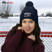 Load image into Gallery viewer, Hockey Mom Pom-Pom Beanie