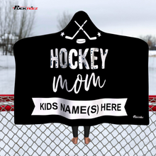 Load image into Gallery viewer, Personalized Hockey Mom Hooded Blanket