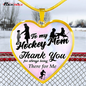 Personalized Thanks Mom Hockey Necklace