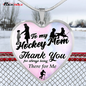 Personalized Thanks Mom Hockey Necklace