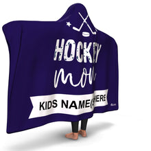 Load image into Gallery viewer, Personalized Hockey Mom Hooded Blanket