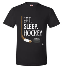 Load image into Gallery viewer, Mens Black Hockey Shirt for Dedicated Hockey Fans and Hockey Players