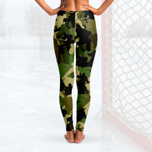 Load image into Gallery viewer, Hockey Camo Leggings - Green
