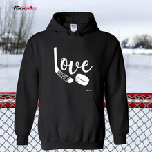 Load image into Gallery viewer, Love Hockey Hoodie