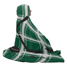 Load image into Gallery viewer, Plaid Green Hockey Hooded Blanket