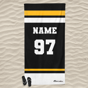 Personalized Hockey Team Beach Towel