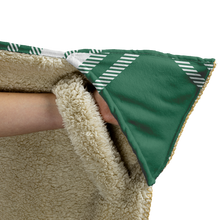 Load image into Gallery viewer, Plaid Green Hockey Hooded Blanket