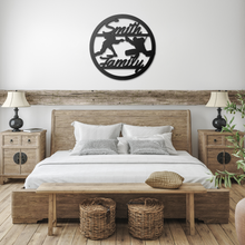 Load image into Gallery viewer, Personalized Hockey Family Metal Sign (Cursive)