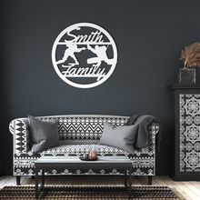 Load image into Gallery viewer, Personalized Hockey Family Metal Sign (Cursive)