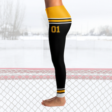 Load image into Gallery viewer, Black/Gold Team Leggings