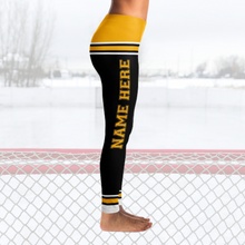 Load image into Gallery viewer, Black/Gold Team Leggings