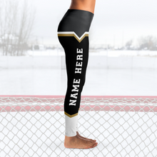 Load image into Gallery viewer, Black/Gold/Silver Team Leggings