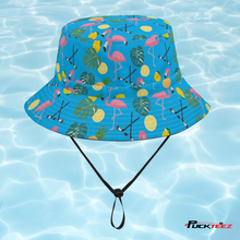 Load image into Gallery viewer, Tropical Hockey Bucket Hat - Aqua
