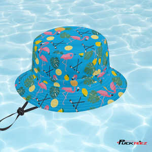 Tropical Hockey Bucket Hat - Aqua