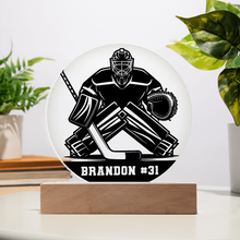 Load image into Gallery viewer, Personalized Hockey Goalie Plaque
