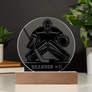 Personalized Hockey Goalie Plaque
