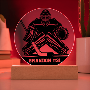 Personalized Hockey Goalie Plaque