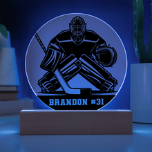 Load image into Gallery viewer, Personalized Hockey Goalie Plaque
