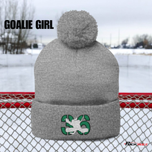Load image into Gallery viewer, Personalized Hockey Number Pom Pom Beanie/Winter Hat
