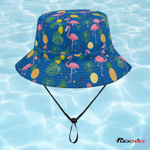 Tropical Hockey Bucket Hat - Navy