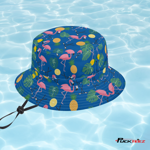 Tropical Hockey Bucket Hat - Navy