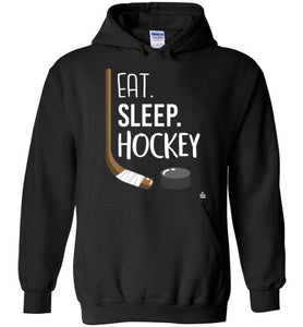Unisex Black Hockey Hoodie for the Hockey Fan, Hockey Player or Hockey Parent