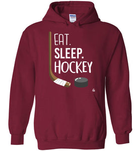 Unisex Red Hockey Hoodie for the Hockey Fan, Hockey Player or Hockey Parent