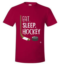 Load image into Gallery viewer, Mens Red Hockey Shirt for Dedicated Hockey Fans and Hockey Players
